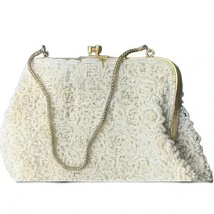 Late 50s/ Early 60s Hand Made  Beaded Bag art deco flapper chic MCM